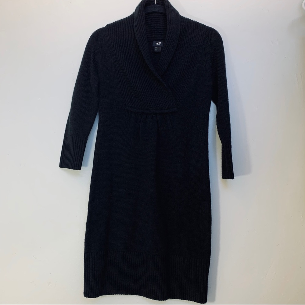 WOMEN’S KNIT DRESS H&M BODY CON BLACK XS
